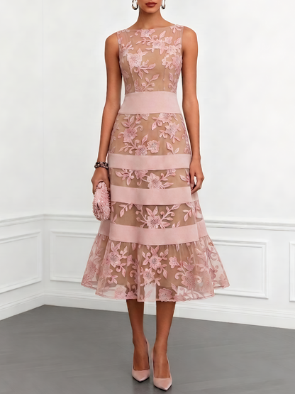Rosmie Flower Midi Dress